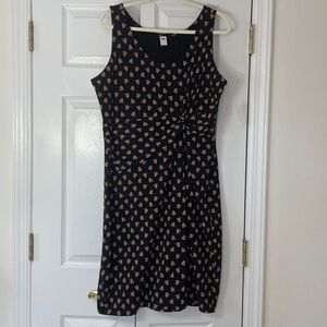 Old Navy Sleeveless Black/ Tan Stretchy Dress w/Cinched Waist Detail, sz 1X, NWT